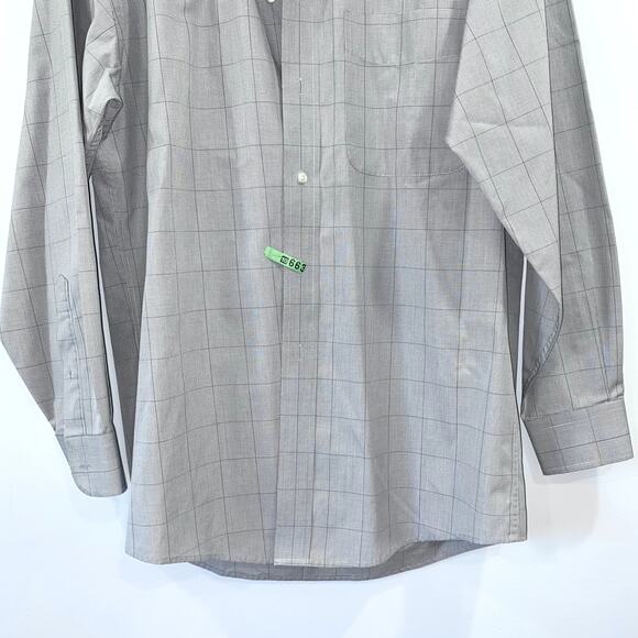 Jos A Bank Gray Button up Dress Shirt 100% Cotton Size S - Picture 3 of 7